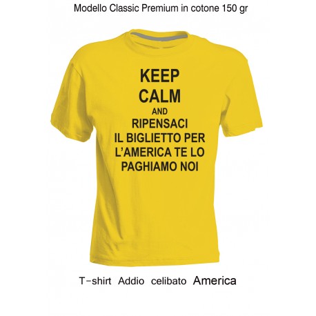 magliette Addio Celibato " AMERICA "